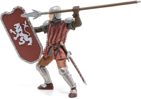 Figurina cavaler cu sulita si scut rosu 15 cm Papo [1]