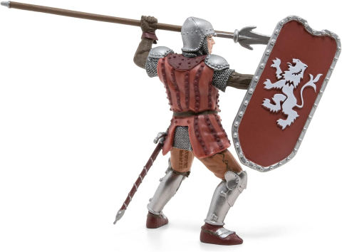 Figurina cavaler cu sulita si scut rosu 15 cm Papo [2]