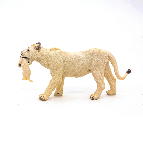 PAPO FIGURINA LEOAICA ALBA CU PUI [8]