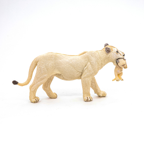 PAPO FIGURINA LEOAICA ALBA CU PUI [2]