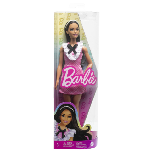 Păpuși și accesorii - PAPUSA BARBIE FASHIONISTA BRUNETA CU BENTITA