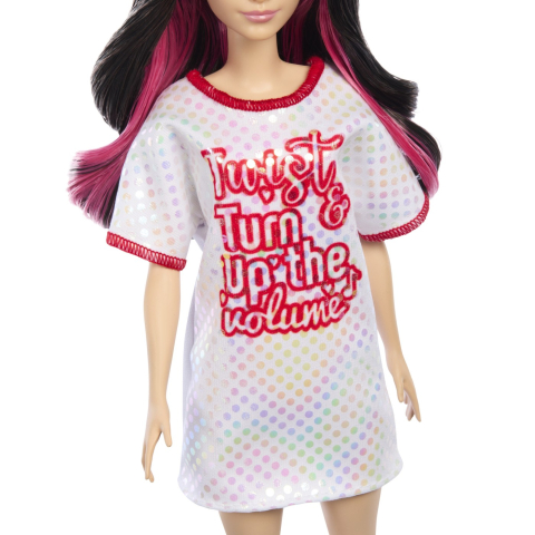 PAPUSA BARBIE FASHIONISTA BRUNETA CU ROCHITA SPORT [2]