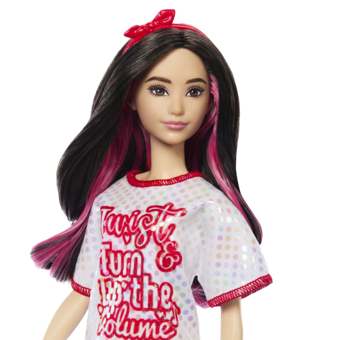 PAPUSA BARBIE FASHIONISTA BRUNETA CU ROCHITA SPORT [3]