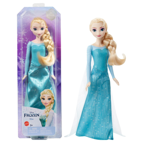 Păpuși și accesorii - PAPUSA DISNEY FROZEN ELSA CU ROCHIE ALBASTRA
