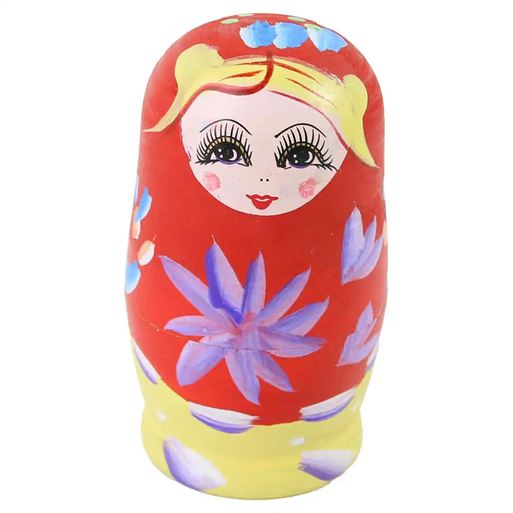 Papusa Matrioska din lemn 11 cm culori diferite [4]