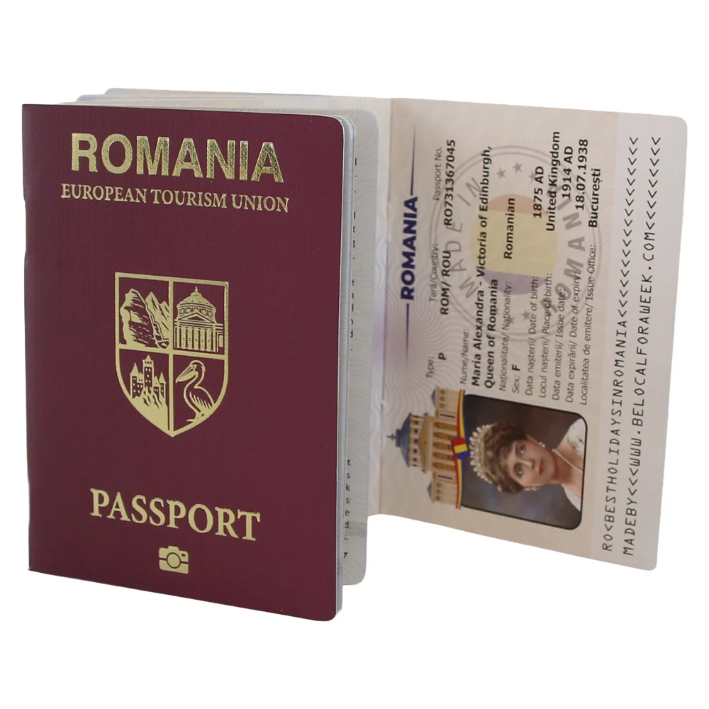 Casă și decorațiuni - Pasaport de explorare Romania in limba engleza Maria Alexandra 9 x 12.5 cm