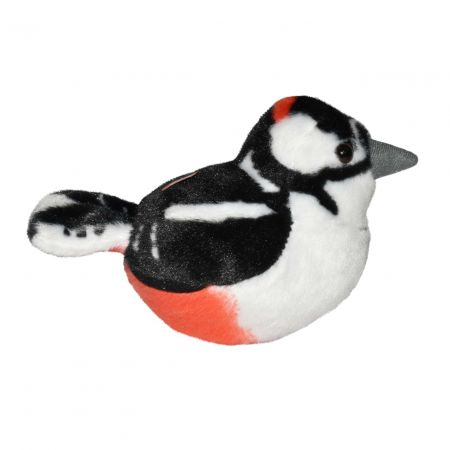 Jucarie de plus Pasare cu Sunete 18 cm Ciocanitoare Pestrita Wild Republic [3]
