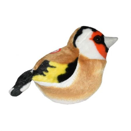 Jucarie de plus Pasare cu sunete 17 cm Sticlete Wild Republic [4]