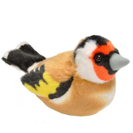 Jucarie de plus Pasare cu sunete 17 cm Sticlete Wild Republic [3]