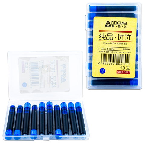 Birotică și accesorii birou - Patroane pentru stilou albastre 10 buc /set