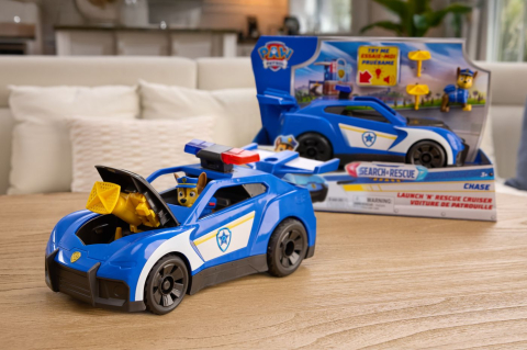 PATRULA CATELUSILOR CAUTARE SI SALVARE SET MASINUTA DE SALVARE CU LUMINI SI SUNETE CRUISER SI FIGURINA CHASE [1]