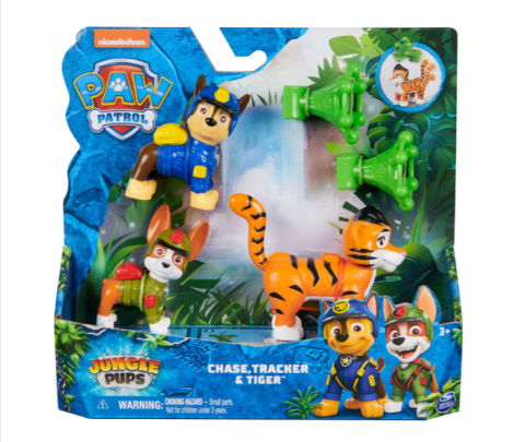 Jucării și jocuri - Set 3 figurine Paw Patrol Jungle Pups Chase Tracker si Tiger