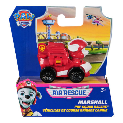 Mașinuțe de jucărie - PATRULA CATELUSILOR PUP SQUAD RACERS AIR RESCUE VEHICUL METALIC MARSHALL SCARA 1 LA 55