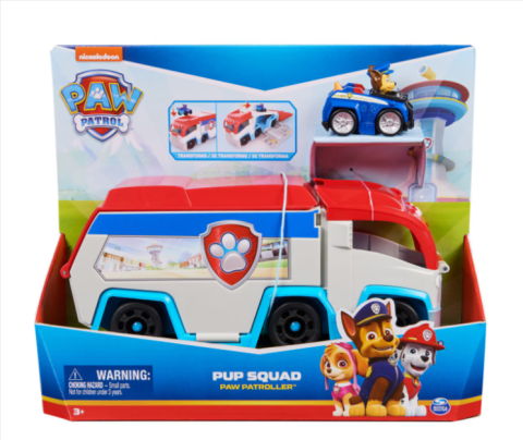 Noutăți Librăria Compas - Masinuta Paw Patrol Pup Squad Paw Patroller cu figurina Chase