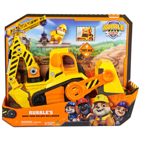 Utilaje de jucărie - Patrula catelusilor - set vehicul cu figurina Rubble si echipa buldozer