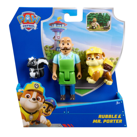 Jucării și jocuri - PATRULA CATELUSILOR SET 3 FIGURINE RUBBLE SI MR PORTER