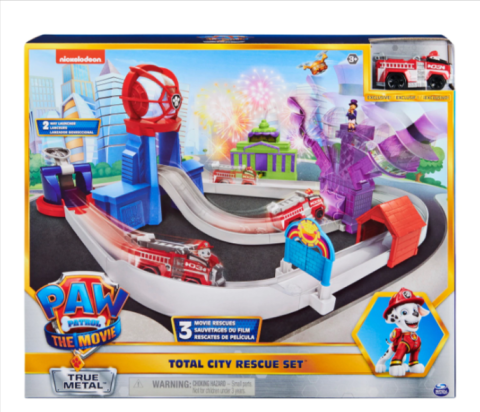Jucării și jocuri - Set de joaca Paw Patrol True Metal Total City Rescue cu vehicul Marshall