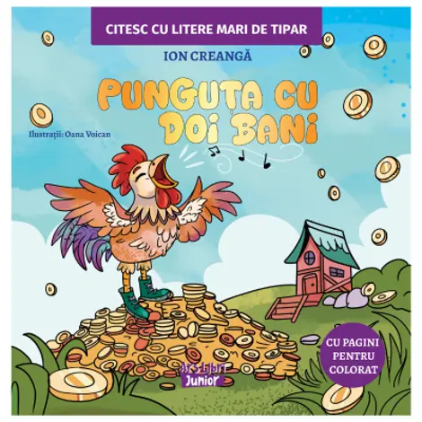 Noutăți Librăria Compas - Citesc cu litere mari de tipar. Punguta cu doi bani