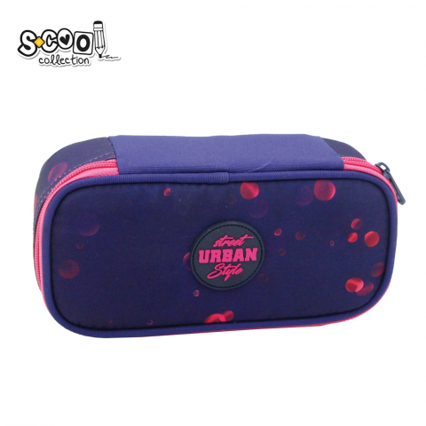 Noutăți Librăria Compas - Penar borseta Urban S-Cool 1 compartiment Bubbles 23x11x6 cm