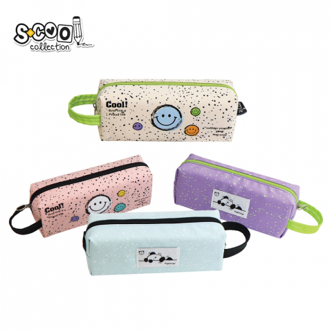 Rechizite școlare - Penar borseta Cool Smiley S-Cool 1 compartiment 20.5x6.5x7.5 cm