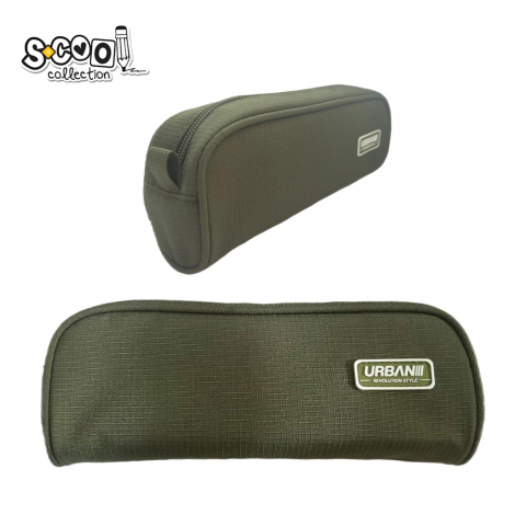 Noutăți Librăria Compas - Penar borseta S-Cool Urban Green 1 compartiment 21.5x5.5x9 cm