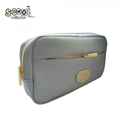 Noutăți Librăria Compas - Penar borseta S-Cool Urban 2 compartimente Grey 21x4x10.5 cm