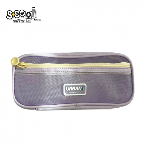 Noutăți Librăria Compas - Penar borseta S-Cool Urban 2 compartimente Purple 22.5x5x11 cm