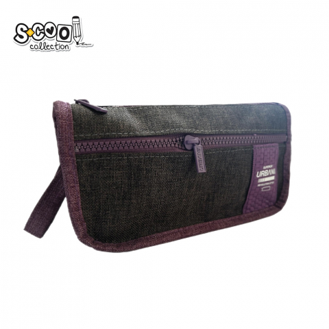 Rechizite școlare - Penar borseta Urban S-Cool 2 compartimente Purple 22.5x7x12 cm