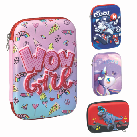 Rechizite școlare - Penar colectia 3D XL Fantasy cu 1 fermoar modele diferite