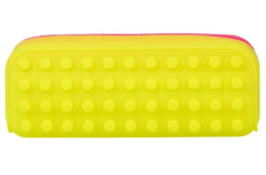 Penare tip etui - Penar silicon Strigo Neon galben 20 x 8 x 4.5 cm