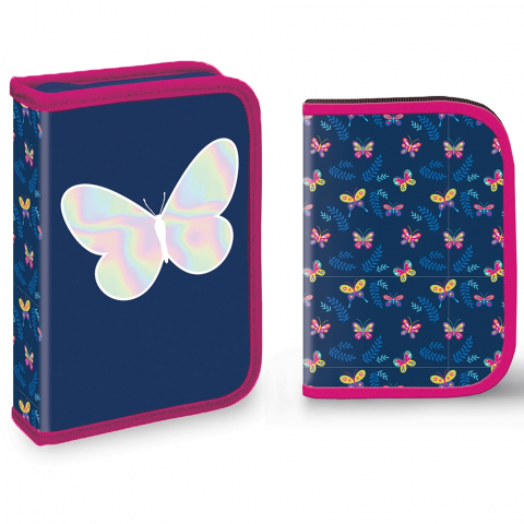 Noutăți Librăria Compas - Penar echipat 1 compartiment 2 extensii 32 piese Butterfly S-Cool