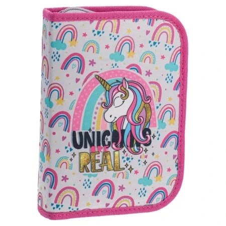 Rechizite școlare - Penar echipat 1 compartiment Unicorns Real Deacker fete