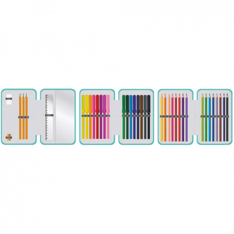 Penar YOLLO Unicorn 3 compartimente echipat 38 piese 14x6.5x20 cm [1]