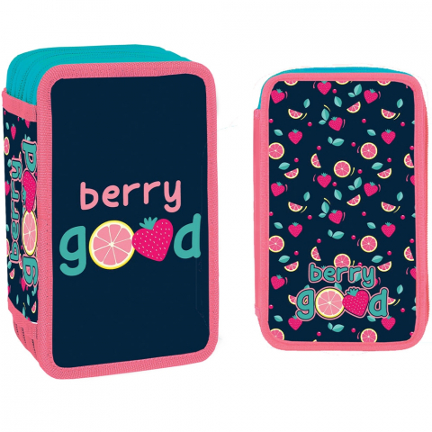 Noutăți Librăria Compas - Penar echipat 3 compartimente Berry Good S-Cool 39 piese