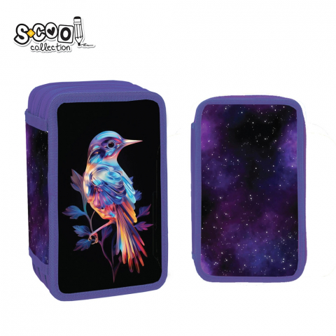 Noutăți Librăria Compas - Penar echipat 3 compartimente 39 piese Bird – S-Cool