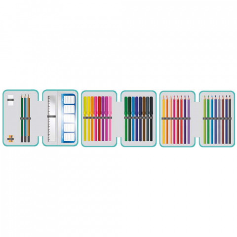 Penar echipat S-COOL Unicorn 3 compartimente 39 piese 14x6.5x20 cm [3]