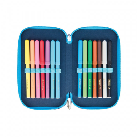 Penar echipat 31 piese 3 compartimente Herlitz Jungle Safari albastru [5]