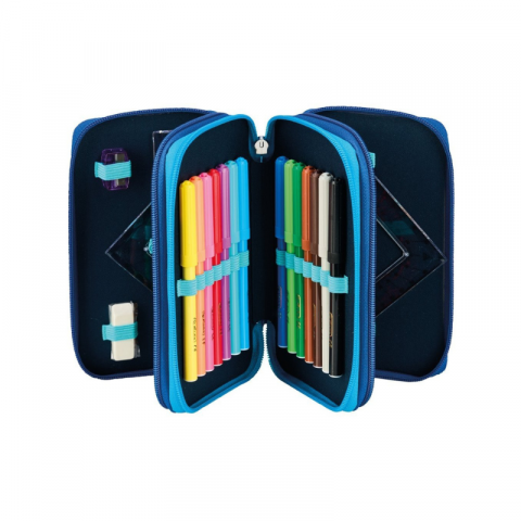 Penar echipat 31 piese 3 compartimente Herlitz Jungle Safari albastru [7]