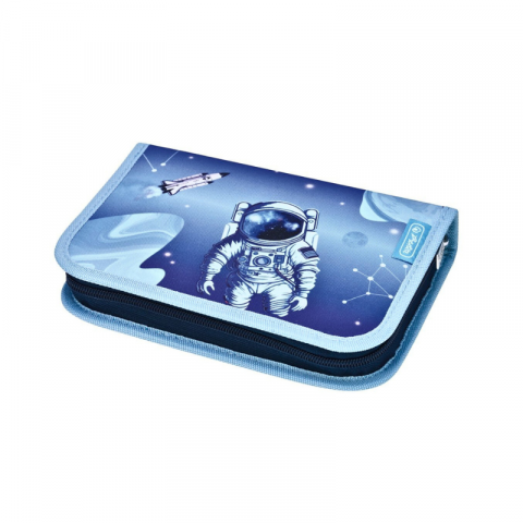 Penare echipate - Penar echipat Herlitz albastru 31 piese 2 clape Cosmic Explorer