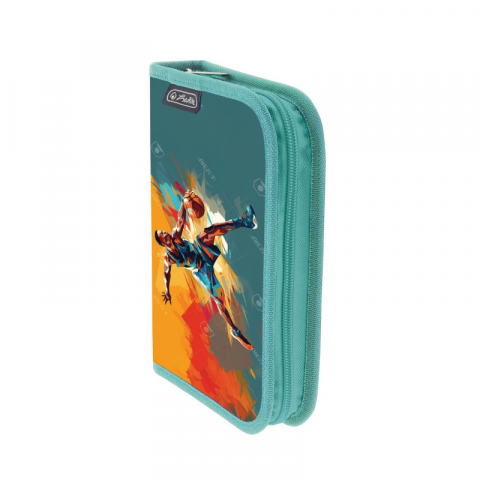 Noutăți Librăria Compas - Penar Herlitz echipat 34 piese cu 2 clape baieti Basketball