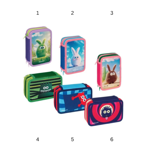 Penar echipat Pelikan Mascotte 43 piese 3 compartimente Monsters modele diferite [1]