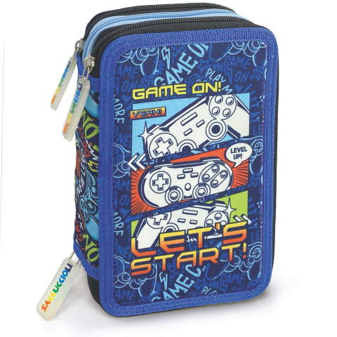 Penar echipat - colectia pentru baieti cu 3 fermoare 13 x 20 x 6.5 cm [4]