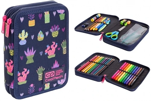 Penare - Penar echipat Jumper XL 38 piese 2 fermoare Cactus CoolPack