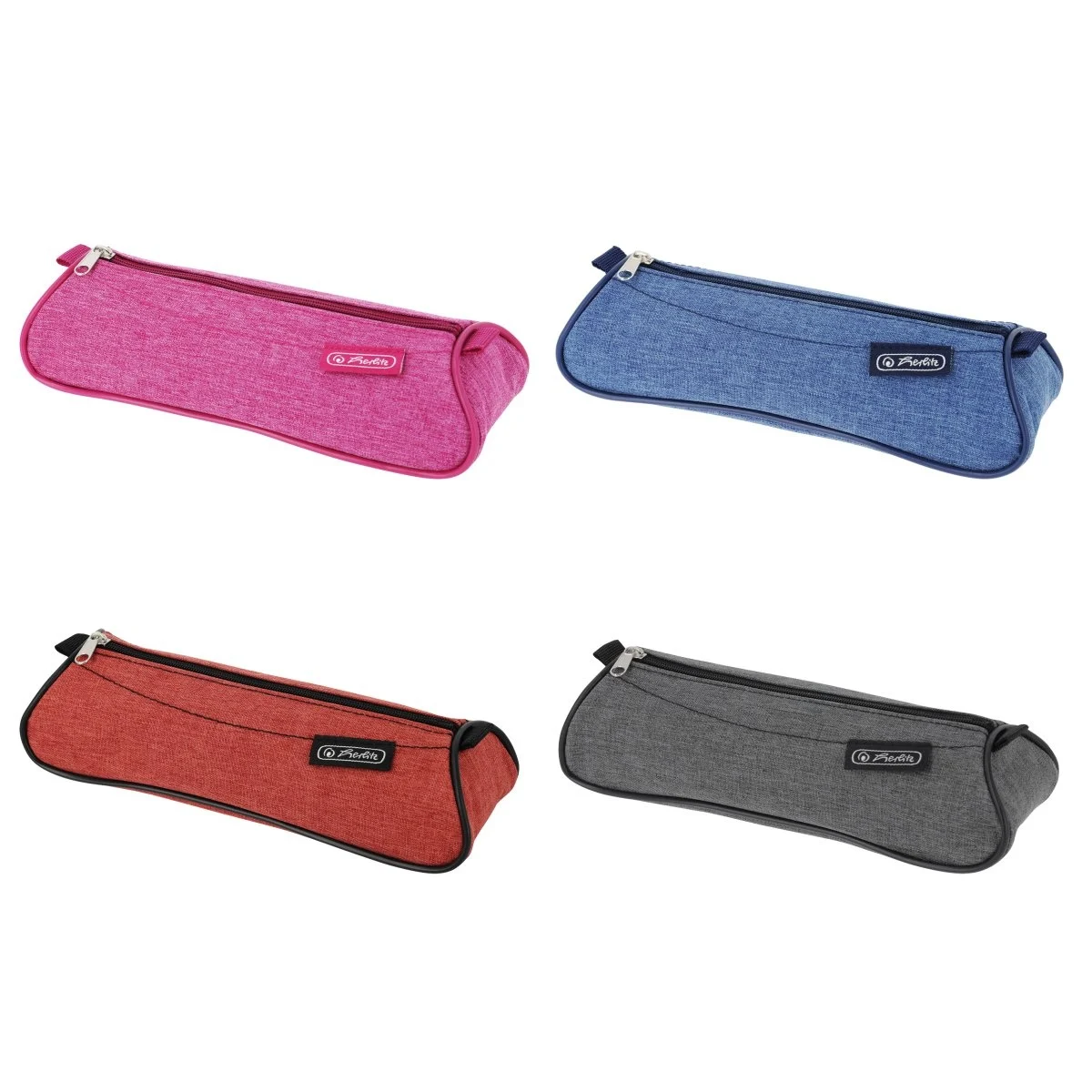 Penare tip etui - Penar tip etui triunghiular bicolor Herlitz