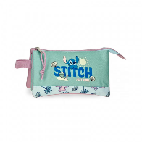 Penar fete Disney Stitch just chill 3 compartimente verde [0]