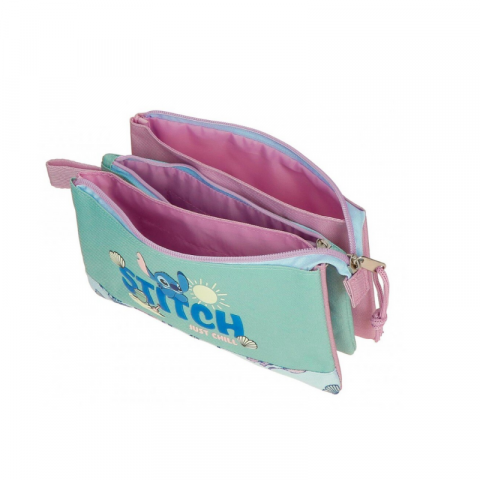 Penar fete Disney Stitch just chill 3 compartimente verde [3]