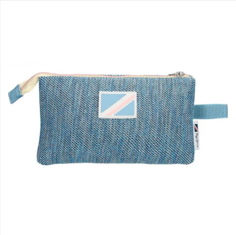 Penar fete Pepe Jeans Lena 3 compartimente albastru deschis 22 x 12 x 5 cm [1]