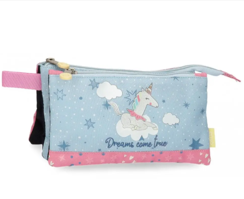 Rechizite școlare - Penar fete scoala Enso Dreams come true 3 compartimente 22 x 12 x 5 cm