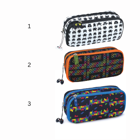 Penar tip borseta cu 2 compartimente si charms decorative gaming 21.5 x 9 cm [1]