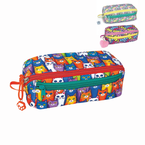 Noutăți Librăria Compas - Penar Good Things Are Blooming 2 compartimente charms